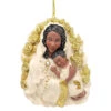 Kurt Adler African American Ivory And Gold Holy Mother & Child Ornament