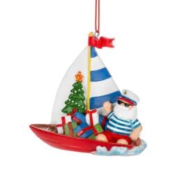 Santa Sailing Ornament