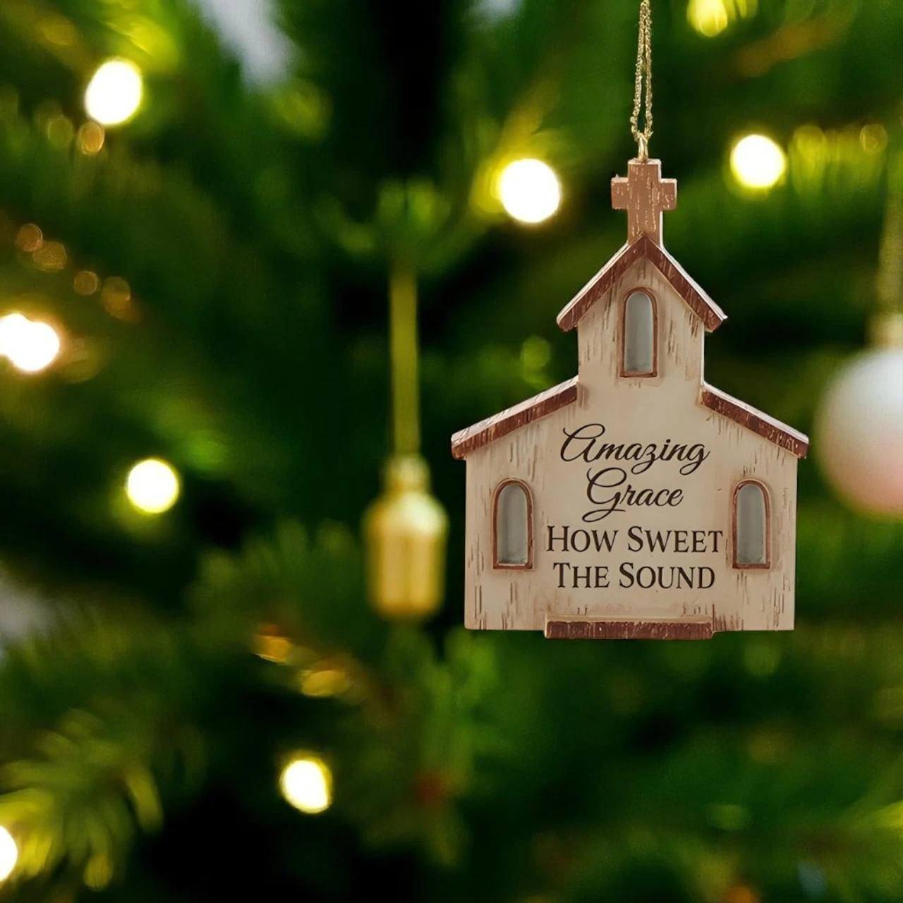 Kurt Adler Amazing Grace Church Ornament - Image 2