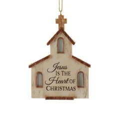 Kurt Adler Heart Of Christmas Church Ornament