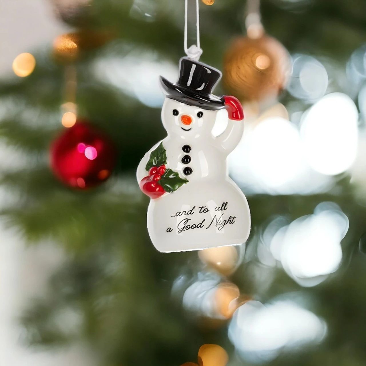 All A Good Night Snowman Bell Ornament - Image 2