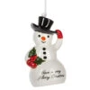 Snowman Bell - Merry Christmas Ornament