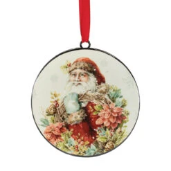 Santa Disc Ornament
