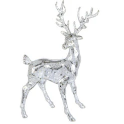 Silver Reindeer Christmas Figurine