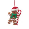 Kurt Adler Gingerbread With Candy Cane Ornament