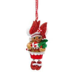 Kurt Adler Gingerbread Girl With Cupcake Ornament