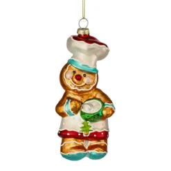 Sugar Spice Gingerbread Baker Ornament – Holding Mixing Bowl