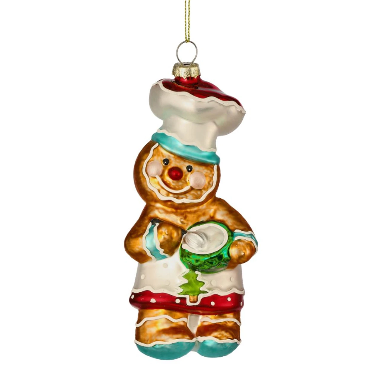 Sugar Spice Gingerbread Baker Ornament โ Holding Mixing Bowl