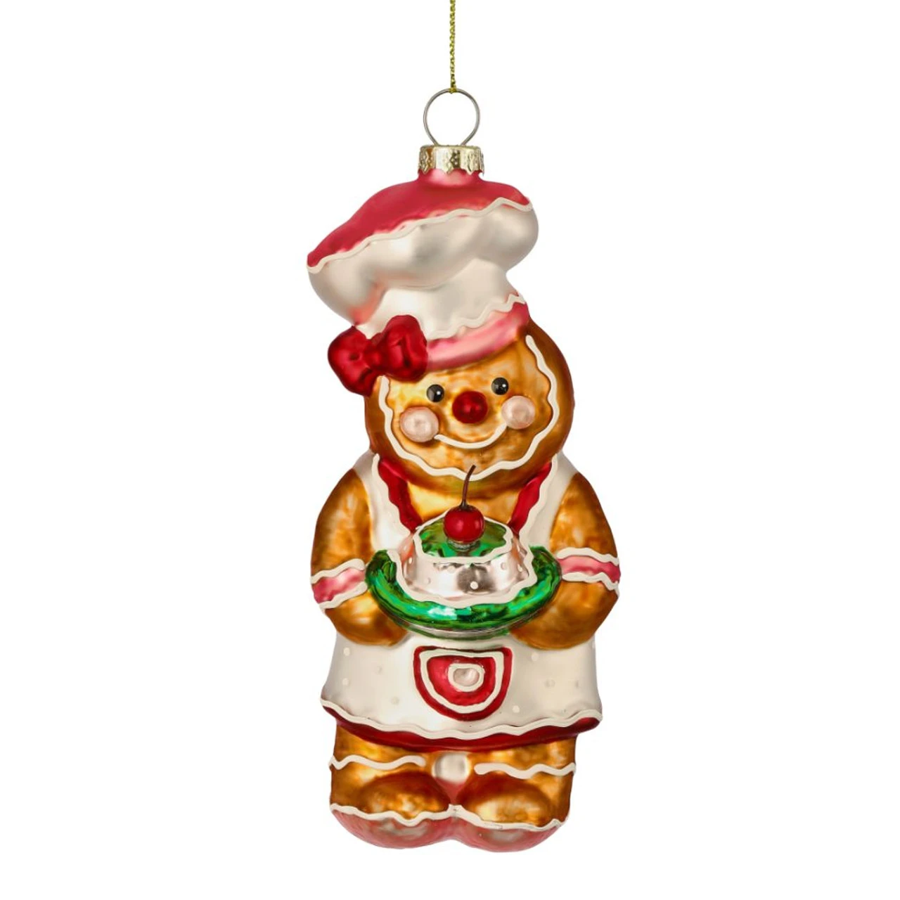 Sugar Spice Gingerbread Baker Ornament โ Holding Cake