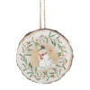 Snowman With Short Scarf Wood Slice Ornament