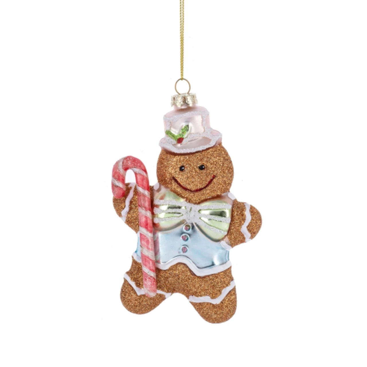 Glass Gingerbread Boy Ornament