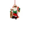 Kurt Adler Black Santa With Deer Ornament
