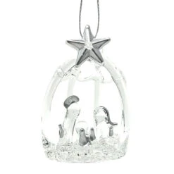 Blessed Nativity Ornament With Silver Star