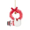 Snowman With Red Wreath Ornament