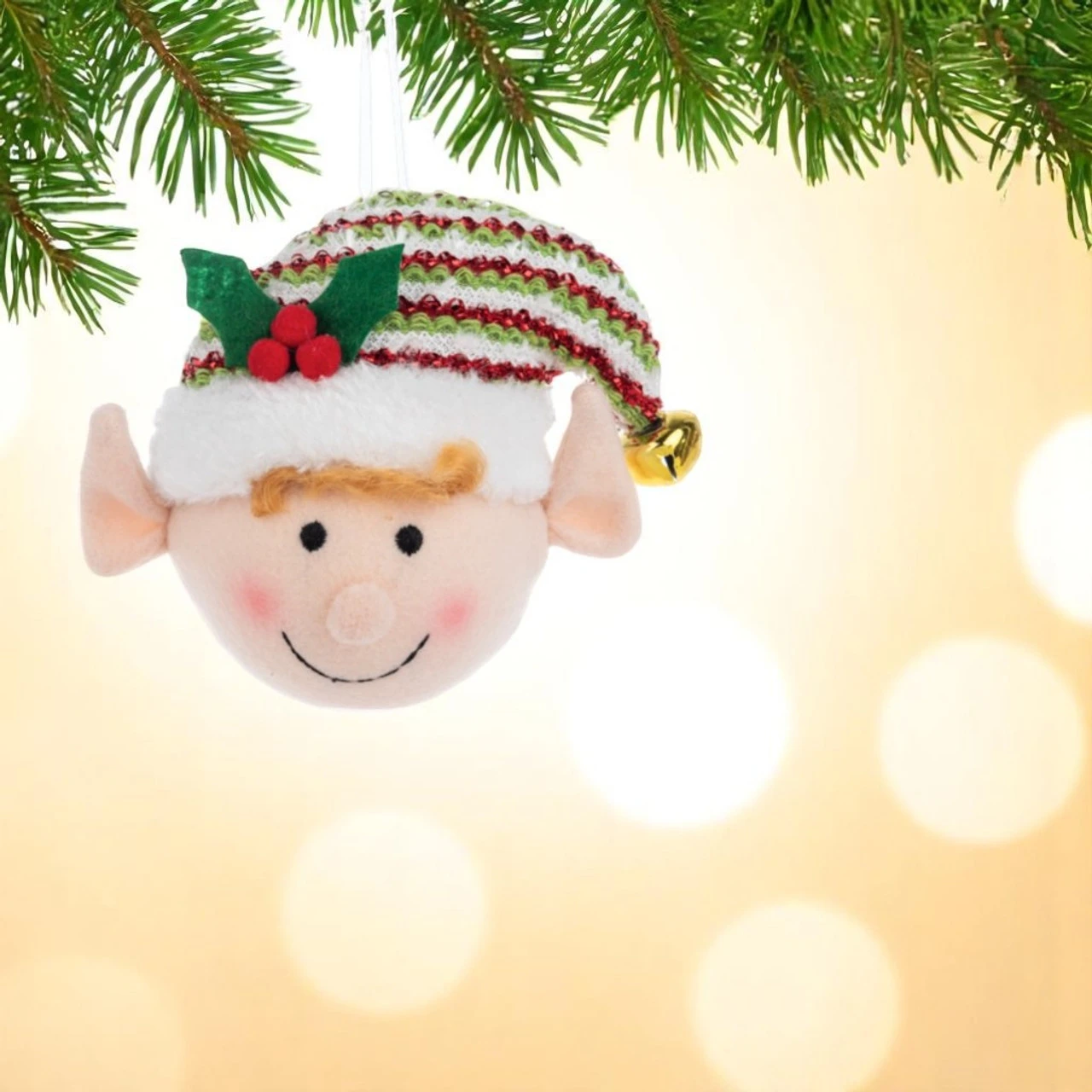 Stuffed Christmas Icons Elf Ornament - Image 2
