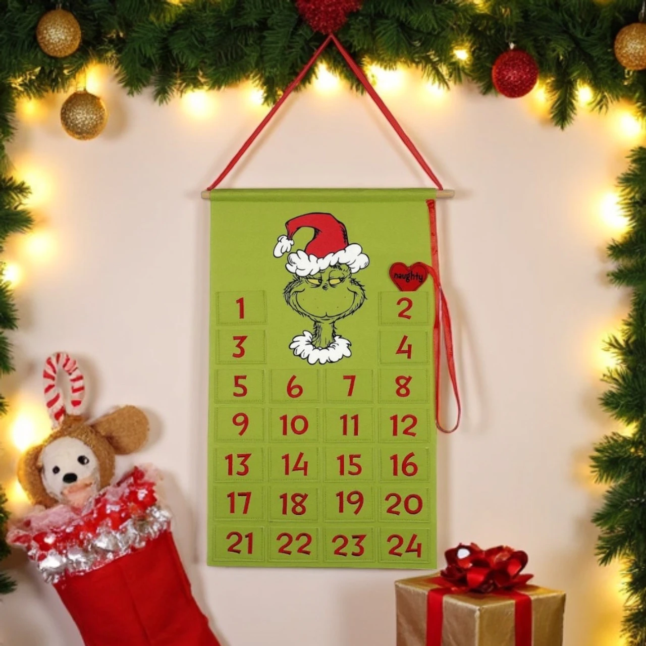 Grinch Countdown Calendar With Naughty/Nice Marker - Image 2