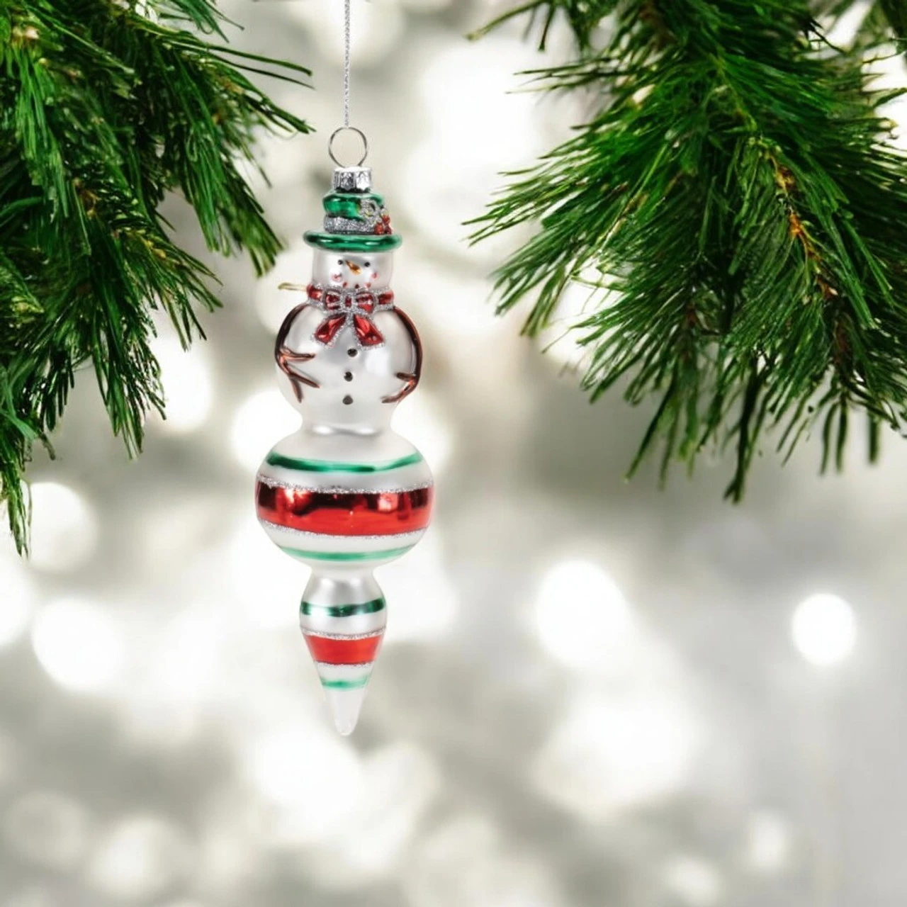 Festive Snowman Finial Ornament - Image 2