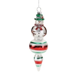 Festive Snowman Finial Ornament