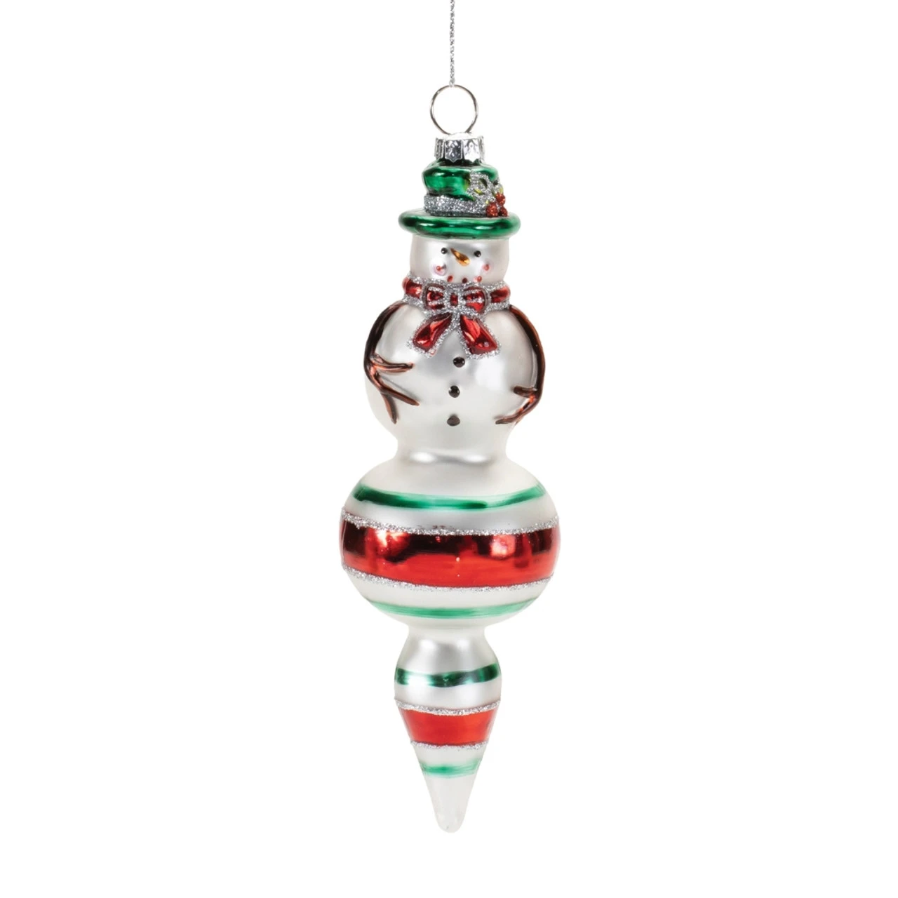 Festive Snowman Finial Ornament