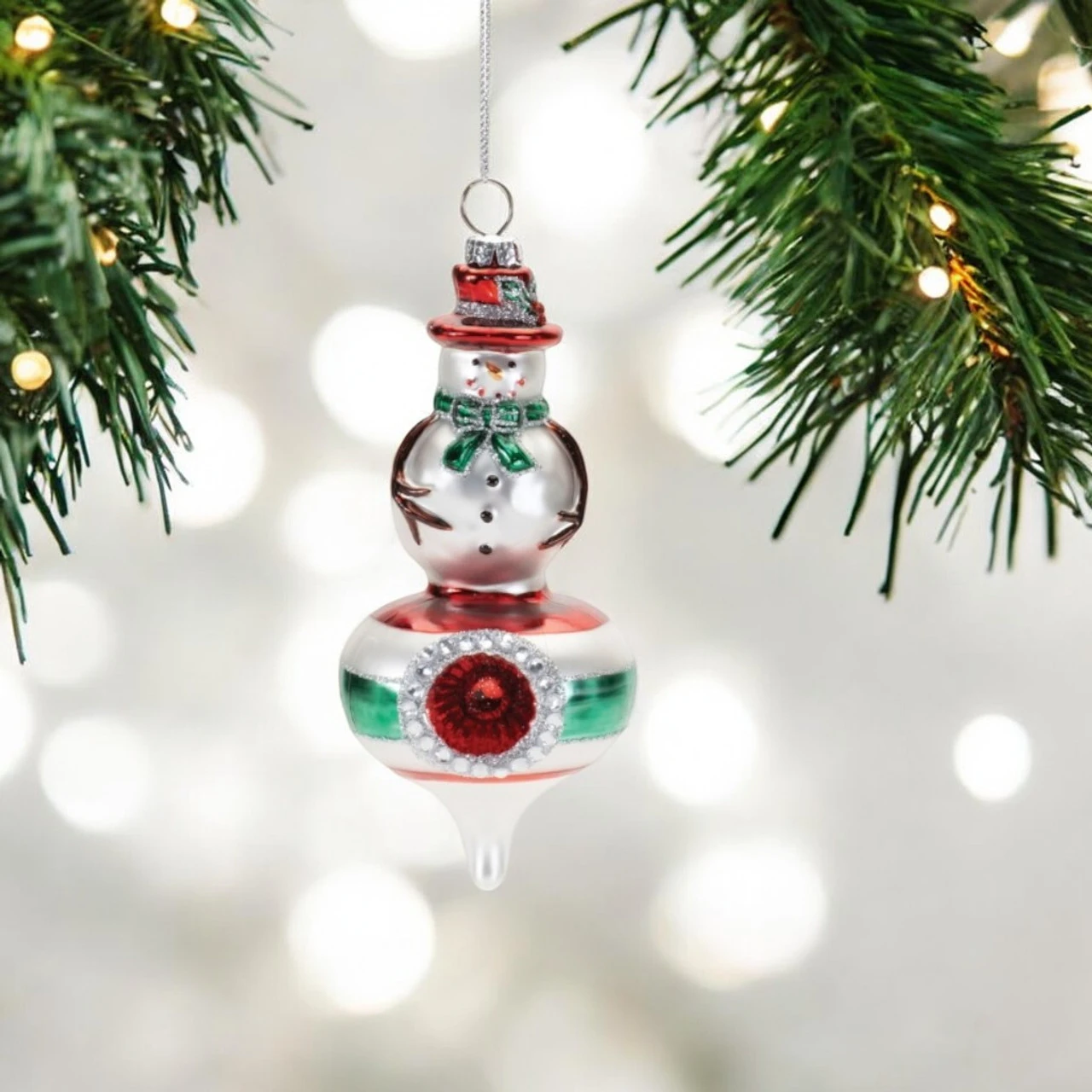 Jolly Snowman Reflector Ornament - Image 2