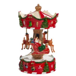 Animated Musical Santa's Sleigh Carousel