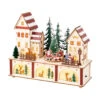 Lumineo LED Wood Village With Santa Scene