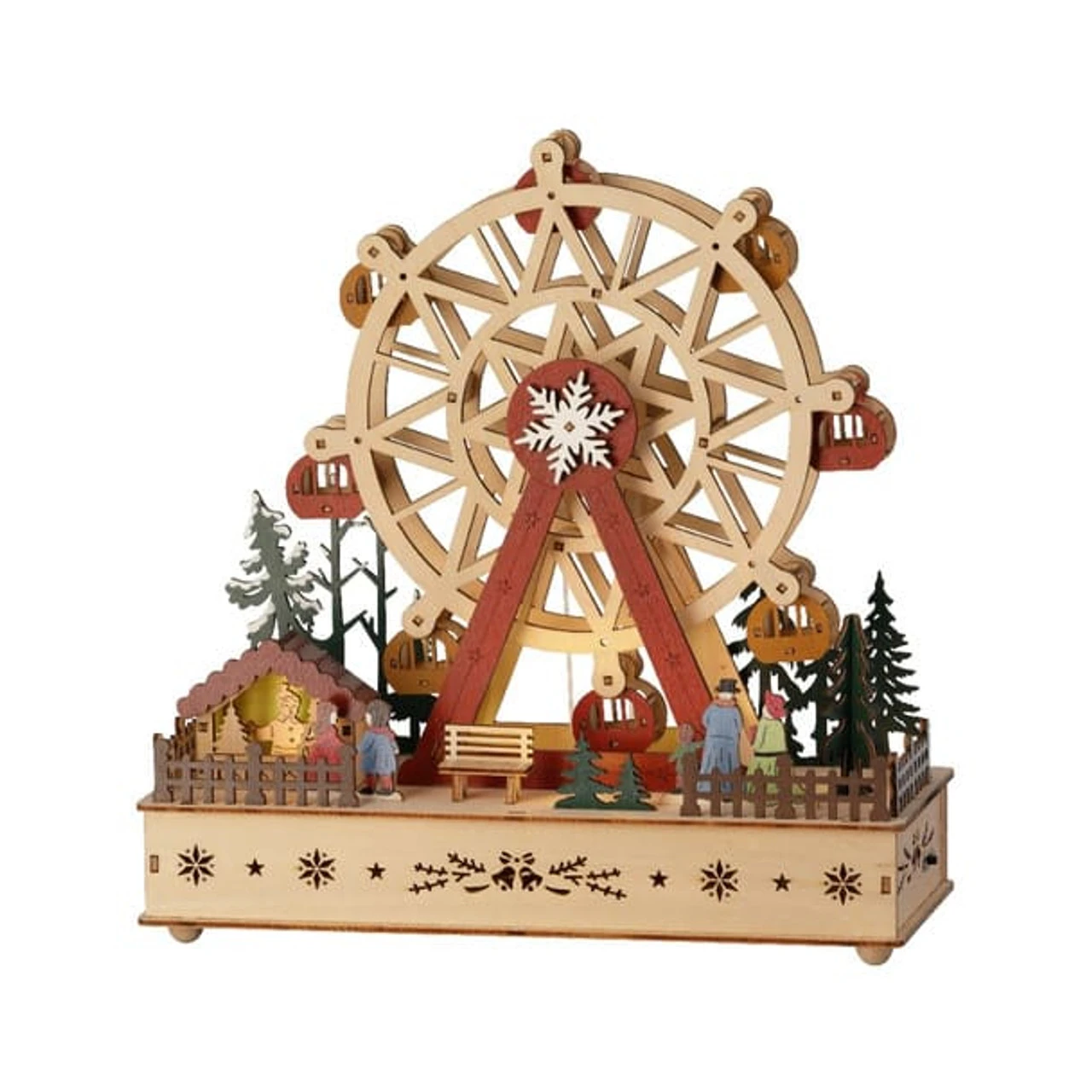 Lumineo LED Wood Ferris Wheel Scene