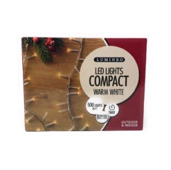 Lumineo 500 LED Warm White Compact Lights Transparent Wire