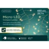 Lumineo 480 Micro-LED Warm White And Classic Warm Compact Twinkle Lights Gold Wire