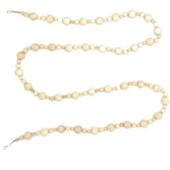 6 Foot Natural Wood Bead Garland