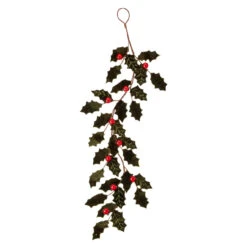 Velvet Holly Leaf Garland