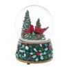 Kurt Adler Musical Wind-Up Christmas Tree With Cardinals Water Globe