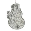 Embossed Snowman With Text Ornament