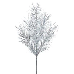 Silver Tinsel Spray Christmas Tree Pick