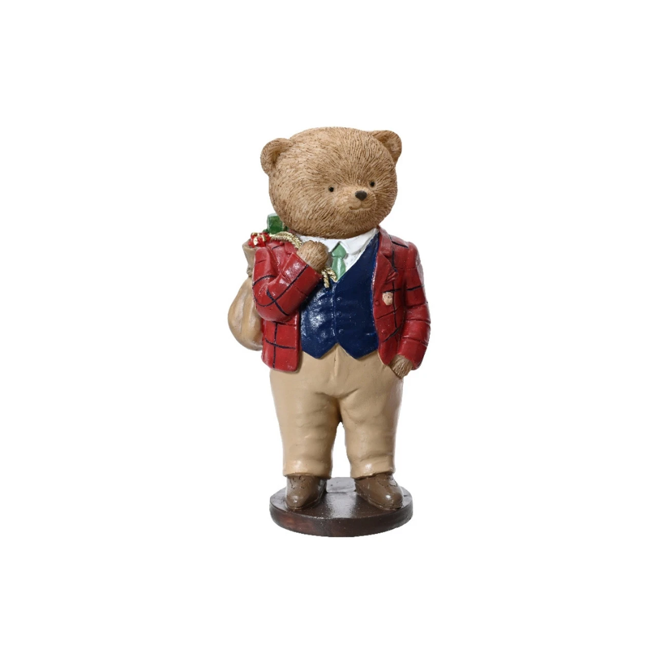 Dapper Bear With Red Jacket Figurine