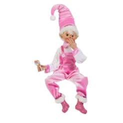 Jolly Posable Elf - Pink