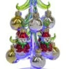 Blue Lit Up Christmas Tree With Ornament