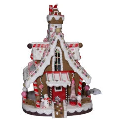 Kurt Adler Lighted Christmas Gingerbread House Table Piece
