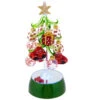 Glass Christmas Tree With Car Ornaments Light-Up Decor