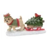 Dog Pulling Sleigh Figurine
