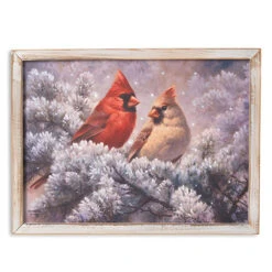 15" Fiber Optic Cardinal Canvas Art