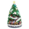 Kurt Adler Battery Operated Lighted Musical Christmas Tree With A Moving Train