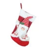 Cherry Santa Christmas Stocking With Plaid Accents