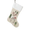 Deer Christmas Stocking With Scarf And Trees