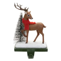 Deer With Turned Head Stocking Holder