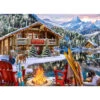 Ski Lodge Winter Scene Jigsaw Puzzle