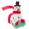 Snowman On A Toboggan Ornament