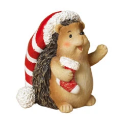 Hedgehog Holding A Christmas Stocking