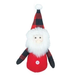Plaid Santa Claus Hanging Ornament