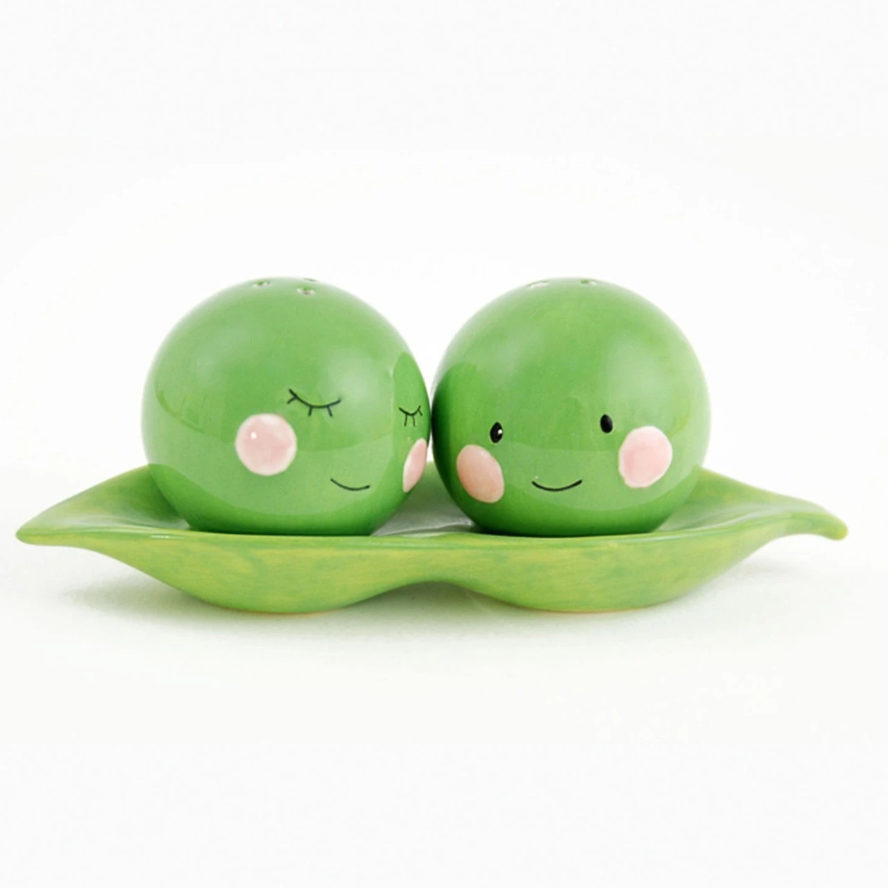 Peas In A Pod Salt Pepper Set Whimsical Pair